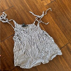Forever 21 striped top with shoulder ties